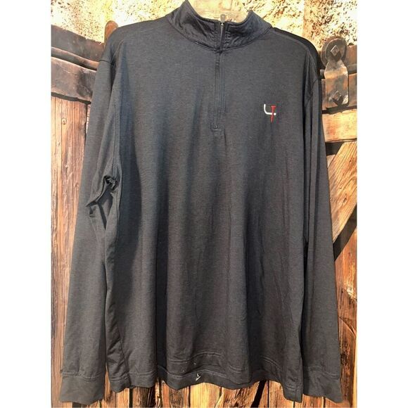 Short Par 4 Pullover women XL Performance Golf 1/4 Zip Stretch XL Navy Blue - Picture 2 of 6